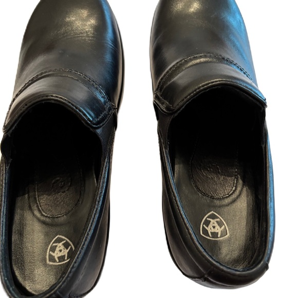 Ariat Sutter Women's Black Leather Professional Work Clog Size 8.5 - Picture 5 of 7